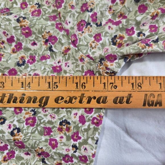 EUX LUSH FLORAL ONE SHOULDER LONGSLEEVE BOHO TOP SIZE L - Picture 11 of 12